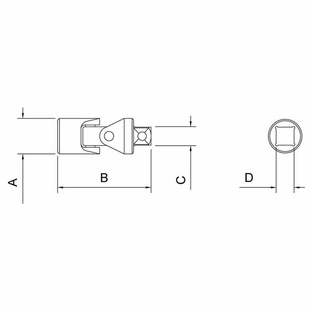 Junta Universal Em Aço Cromo Vanádio - Encaixe 3-8" Tramontina Pro Tramontina - 2