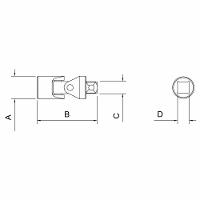 Junta Universal Em Aço Cromo Vanádio - Encaixe 3-8" Tramontina Pro Tramontina - 2