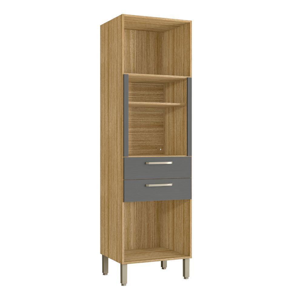 Paneleiro 2 Gavetas E 4 Portas Gatineau Freijó Gris - 2