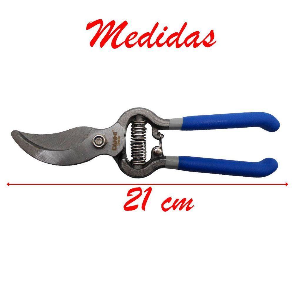 Alicate Tesoura Para Poda Manual Com Trava E Mola 8 Polegadas Danmi® - 2