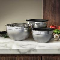 Conjunto 3 Bowls De Inox Com Tampa Plástica Electrolux Cor:inox - 6