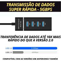 Hub Usb 3.0 Extensor 4 Portas Led Indicador High Speed Hd - 2