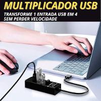 Hub Usb 3.0 Extensor 4 Portas Led Indicador High Speed Hd - 3
