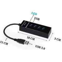 Hub Usb 3.0 Extensor 4 Portas Led Indicador High Speed Hd