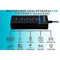 Hub Usb 3.0 Extensor 4 Portas Led Indicador High Speed Hd - 5