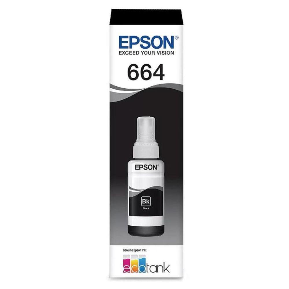 Refil De Tinta Epson Preto T664120 70ml - 2