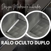 Ralo Oculto Duplo Linear 90cm Inox - 10