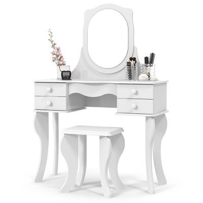 Penteadeira Infantil Princesa 96cm Espelho Banqueta Patrimar branco