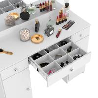 Penteadeira Camarim Com Espelho 2 Portas 3 Gavetas Carisma D02 Branco - Mpozenato