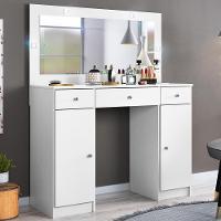 Penteadeira Camarim Com Espelho 2 Portas 3 Gavetas Carisma D02 Branco - Mpozenato - 5