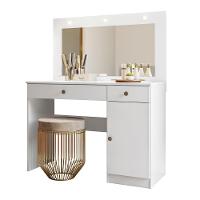 Penteadeira Camarim Bella Com 3 Gavetas E 1 Porta E Led Branco Branco - 1