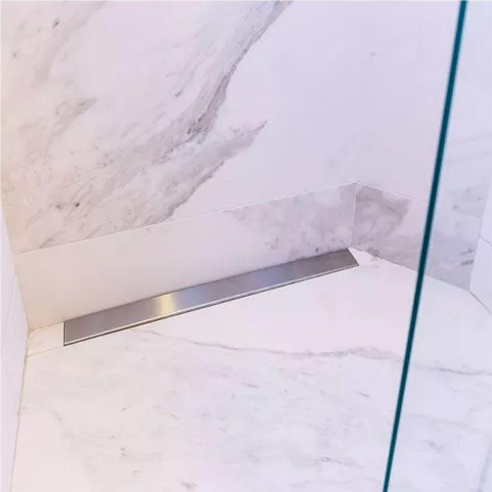 Ralo Linear Oculto Inox 40cm Banheiro Lavabo Anti Odor Anti Inseto Invisivel Resistente Seguro - 7