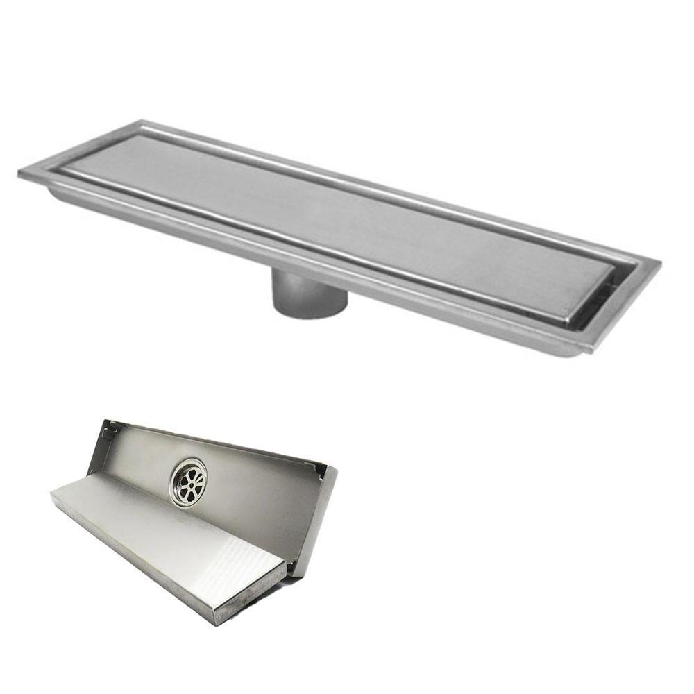 Ralo Linear Oculto Inox 40cm Banheiro Lavabo Anti Odor Invisivel Anti Inseto Resistente Seguro - 1