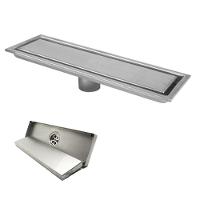 Ralo Linear Oculto Inox 40cm Banheiro Lavabo Anti Odor Invisivel Anti Inseto Resistente Seguro - 1