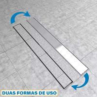 Ralo Linear Oculto Inox 40cm Banheiro Lavabo Anti Odor Invisivel Anti Inseto Resistente Seguro - 6