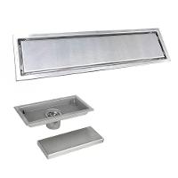 Ralo Linear Oculto 20cm Inox Invisivel Anti Odor Anti Inseto Banheiro Lavabo Seguro Resistente - 1