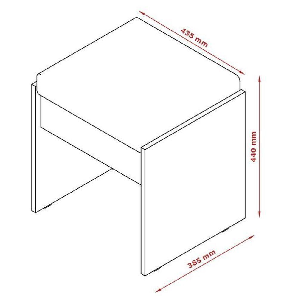 Penteadeira Com Espelho E Leds Eloá Branca Com Banqueta Patrimar - 5