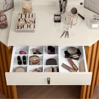 Camarim Ripado Com Led E Espelho Uraí Cinamomo Off White - 3