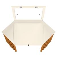 Camarim Ripado Com Led E Espelho Uraí Cinamomo Off White