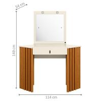 Camarim Ripado Com Led E Espelho Uraí Cinamomo Off White - 5