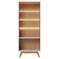 Cristaleira Com 3 Prateleiras Milão Off White Matte Freijó - 3