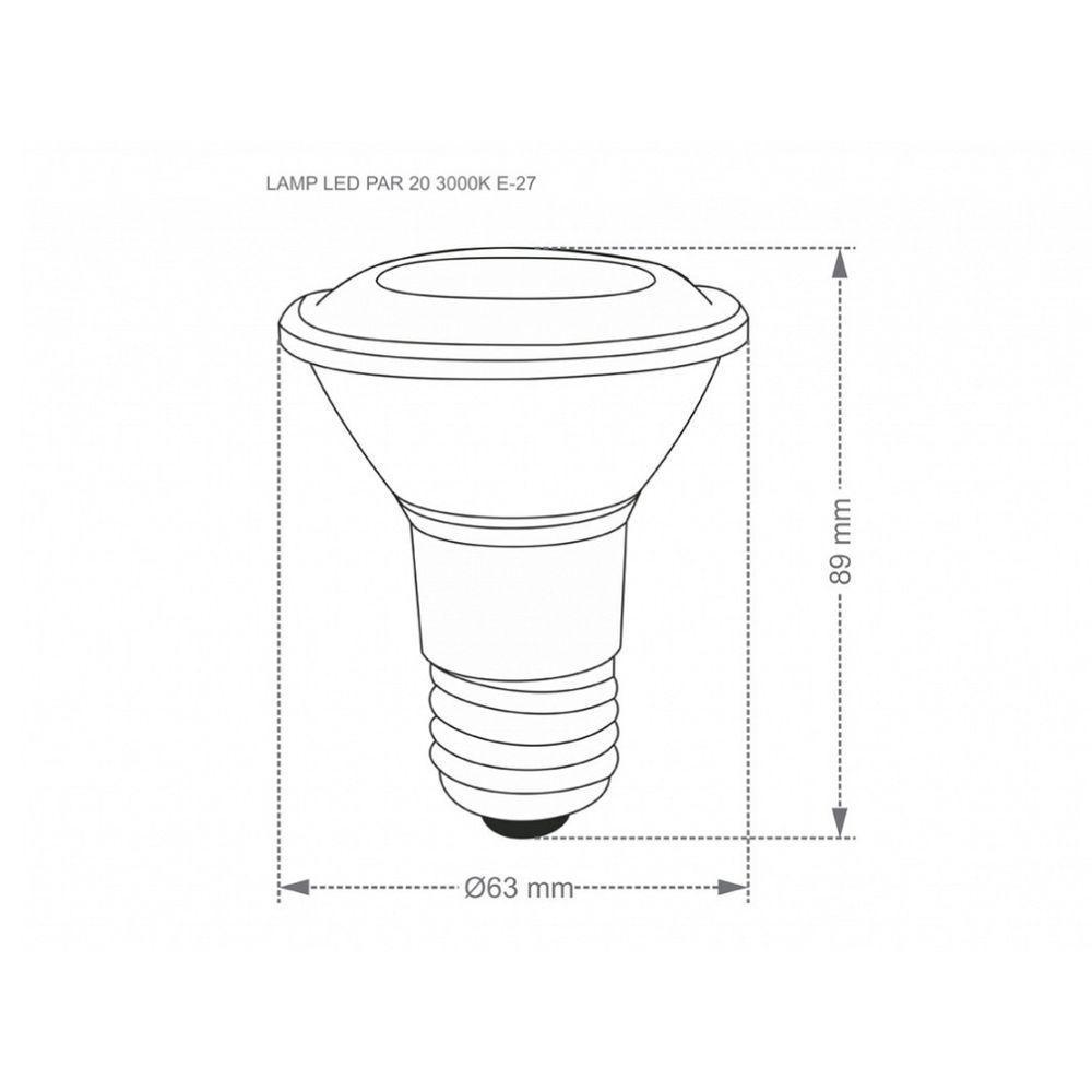 Lâmpada Led Par 20 7w 38 - Taschibra 4000k (neutra) - 2