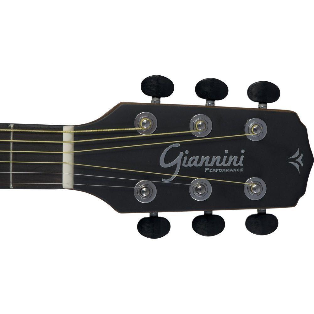 Violão Giannini Gf1d Ceq Eletroacústico Aço Zebra Wood - 2