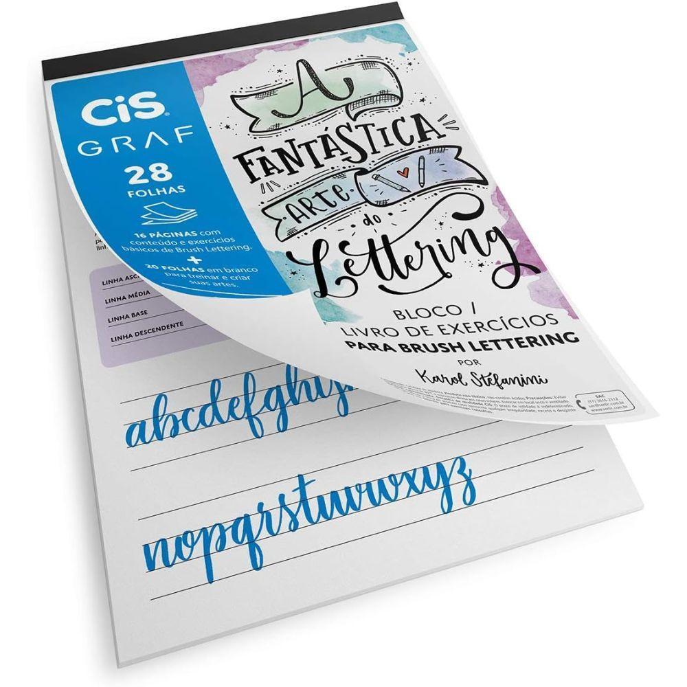 Bloco De Exercícios A4 Para Lettering Cis 28 Folhas 180g - 1