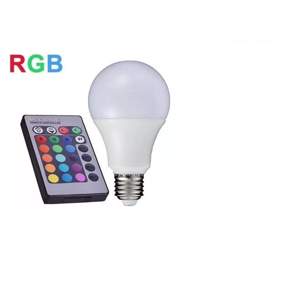 Lâmpada Led Rgb 16 Cores Bivolt E27 Com Controle Remoto - 3