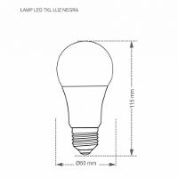 Lâmpada Led Tkl Luz Negra 7w E27 - Taschibra - 3