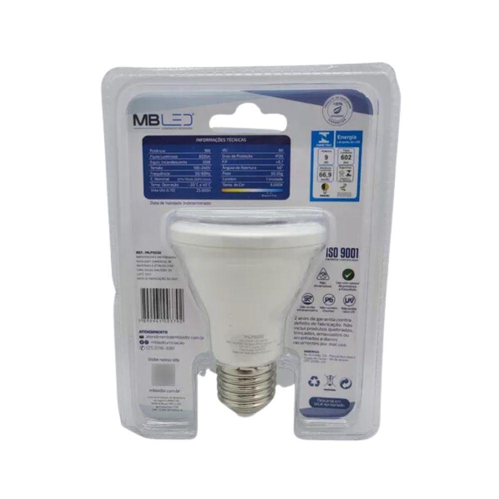 Lâmpada Led Par20 38º 9w - Nordecor 6000k (branca) - 2