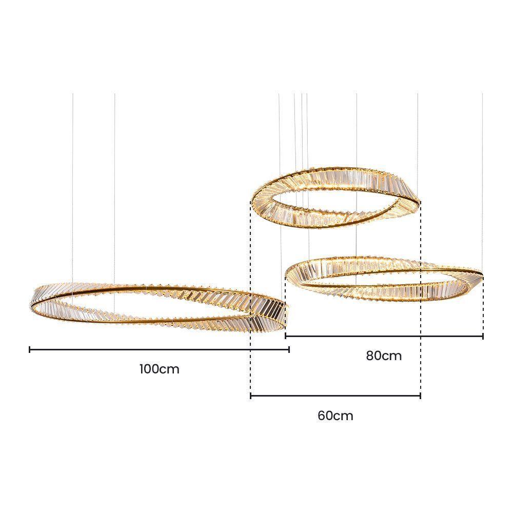 Lustre Pendente Skylight Domino 4043 G Led Bivolt Dourado - 2