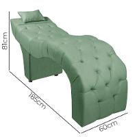 Maca Estofada Para Clínica De Estética Facial Com Capitonê Verde Samabaia - 2