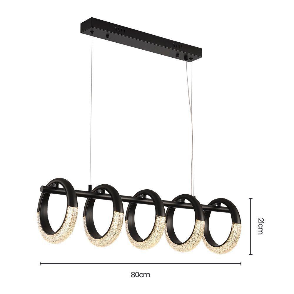 Lustre Pendente Skylight Diamond 3098 Preto Led Bivolt Preto/transparente - 2