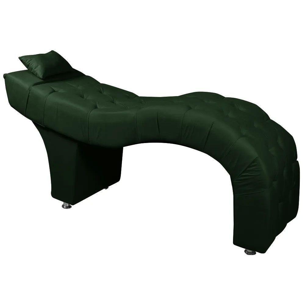 Maca Estofada Para Clínica De Estética Facial Com Capitonê Verde - 4