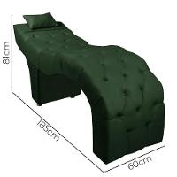 Maca Estofada Para Clínica De Estética Facial Com Capitonê Verde - 3