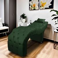 Maca Estofada Para Clínica De Estética Facial Com Capitonê Verde - 6