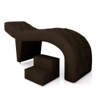 Maca De Estética Para Massagem Cílios Fixa Lash Estofada Com Escada Pu Marrom G83 - 1