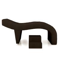 Maca De Estética Para Massagem Cílios Fixa Lash Estofada Com Escada Pu Marrom G83 - 3