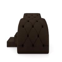 Maca De Estética Para Massagem Cílios Fixa Lash Estofada Com Escada Pu Marrom G83 - 5