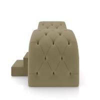 Maca De Estética Para Massagem Cílios Fixa Lash Estofada Com Escada Veludo Castor G83 - 5