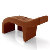 Maca De Estética Para Massagem Cílios Fixa Lash Estofada Com Escada Veludo Terracota G83 - 2