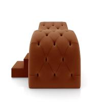 Maca De Estética Para Massagem Cílios Fixa Lash Estofada Com Escada Veludo Terracota G83 - 5