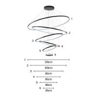Lustre Pendente Skylight Júpter 4039 Led Bivolt Preto - 2