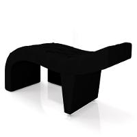 Maca De Estética Para Massagem Cílios Fixa Lash Estofada Com Escada Pu Preto G83 - 2