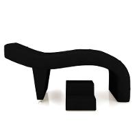 Maca De Estética Para Massagem Cílios Fixa Lash Estofada Com Escada Pu Preto G83 - 3