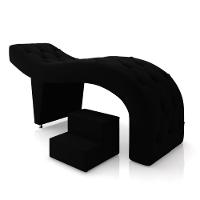 Maca De Estética Para Massagem Cílios Fixa Lash Estofada Com Escada Veludo Preto G83 - 1