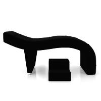 Maca De Estética Para Massagem Cílios Fixa Lash Estofada Com Escada Veludo Preto G83 - 3