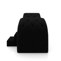 Maca De Estética Para Massagem Cílios Fixa Lash Estofada Com Escada Veludo Preto G83 - 5