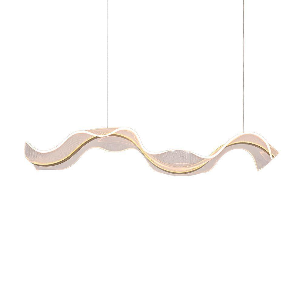 Lustre Pendente Skylight Sinuous 4023 M Led Bivolt Dourado - 1